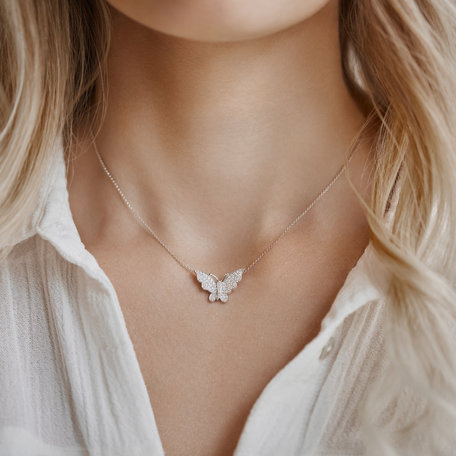 Diamond necklace Butterfly Spirit