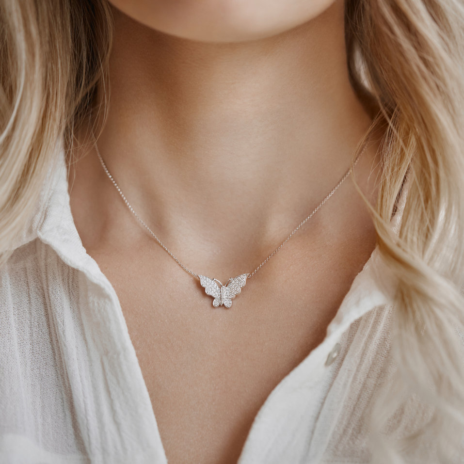 Diamond necklace Butterfly Spirit