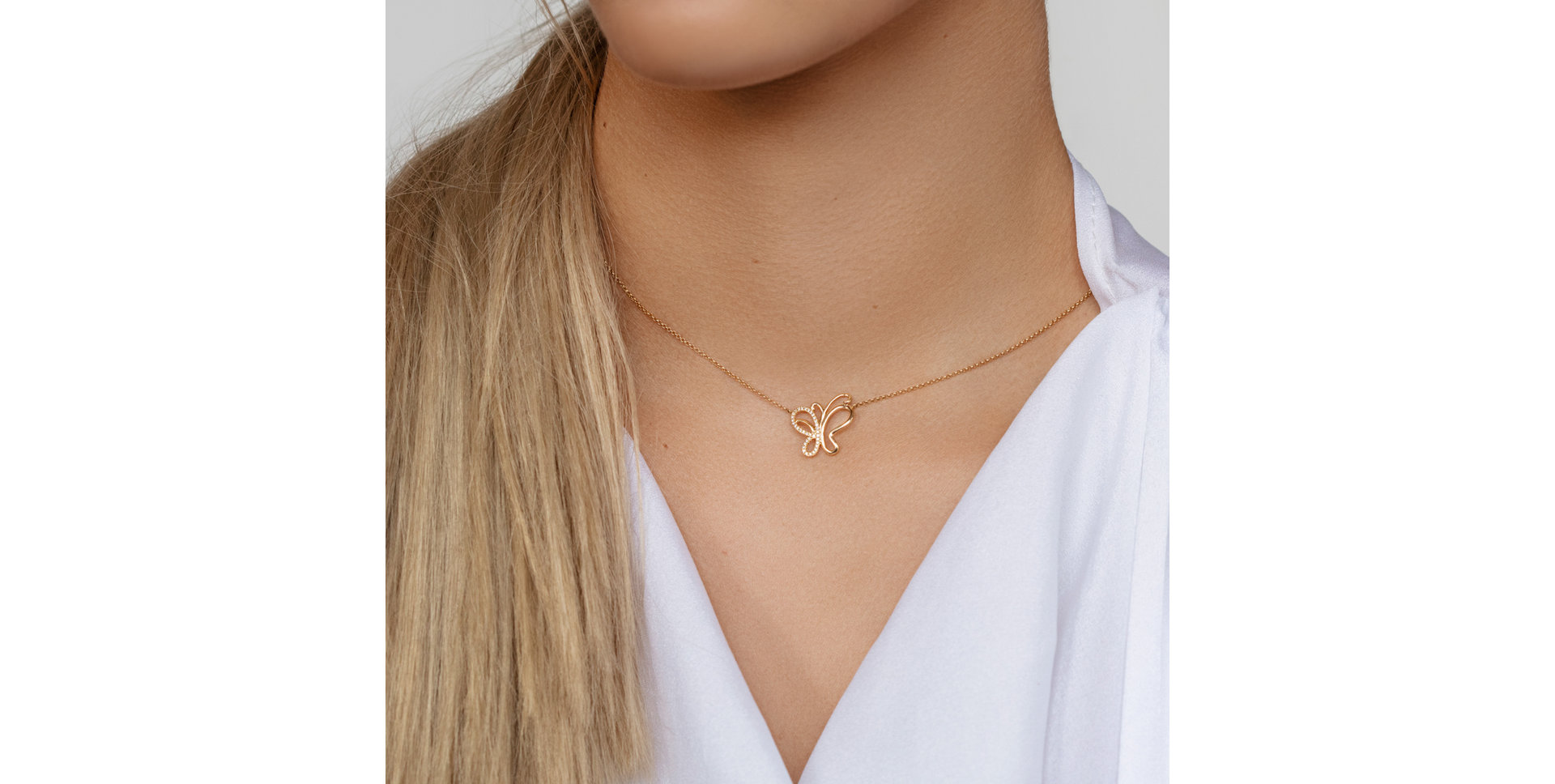 Diamond necklace Butterfly