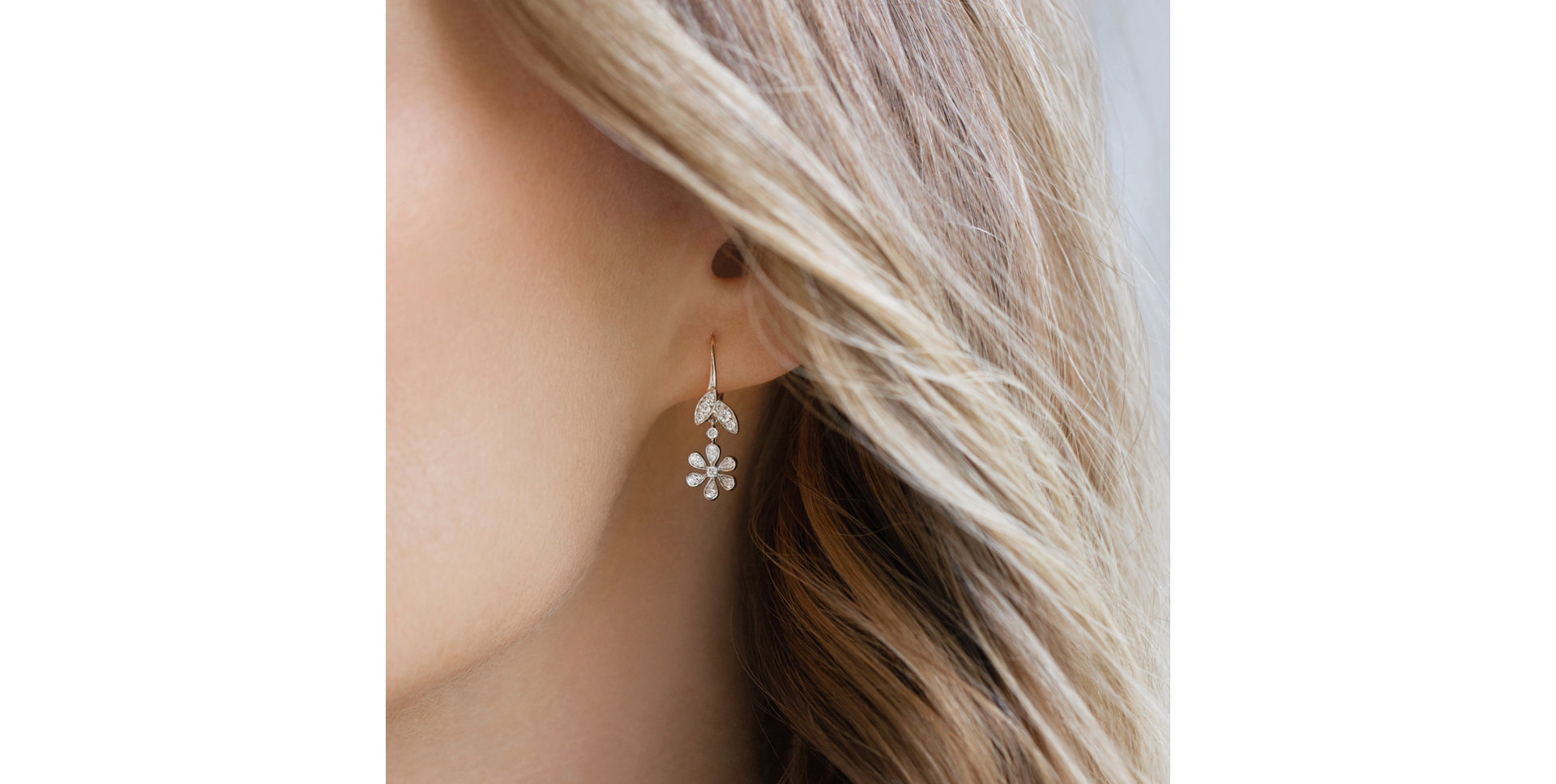 Diamond earrings Flower Splendour