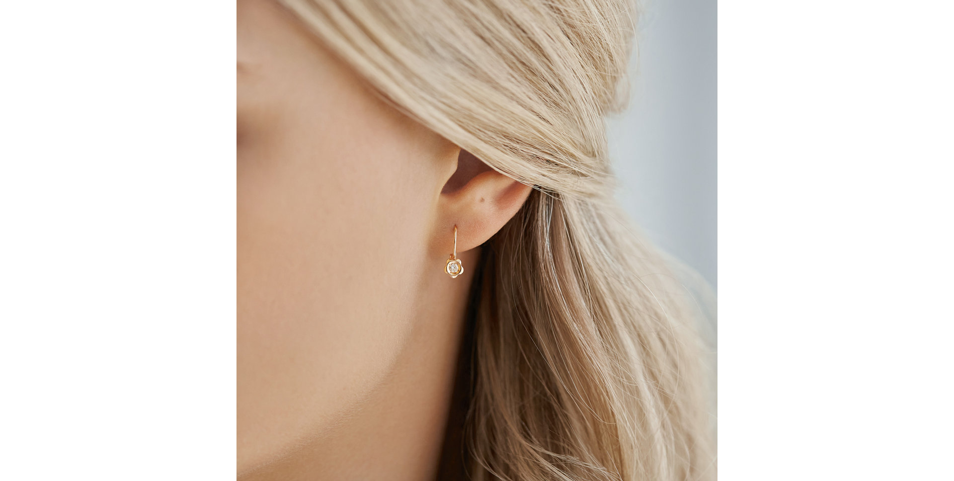 Diamond earrings Flowers