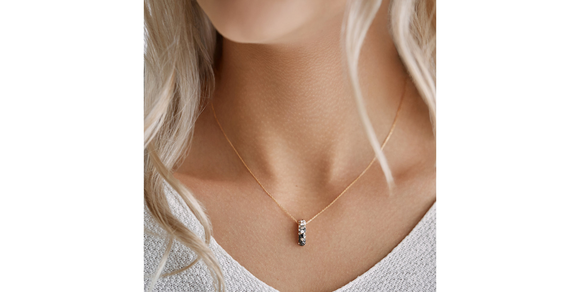 Pendant with black diamonds Inferno Sky