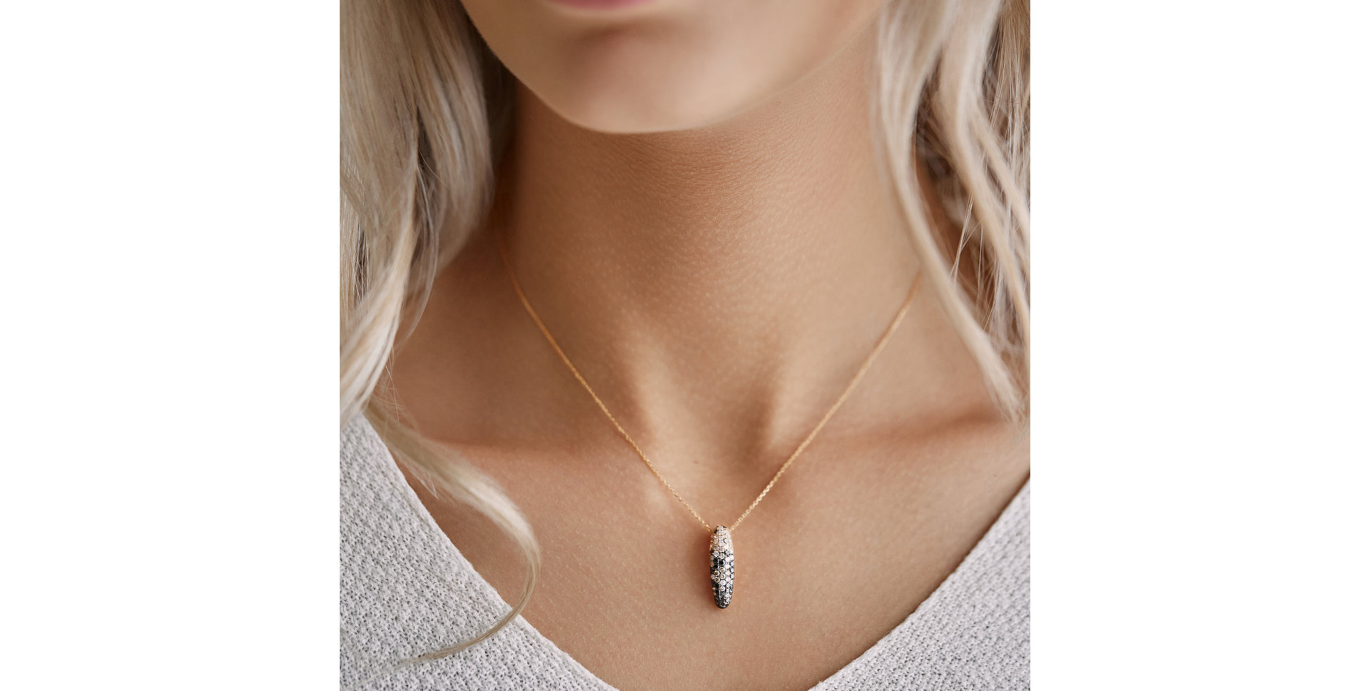 Pendant with black diamonds Inferno Moonlight