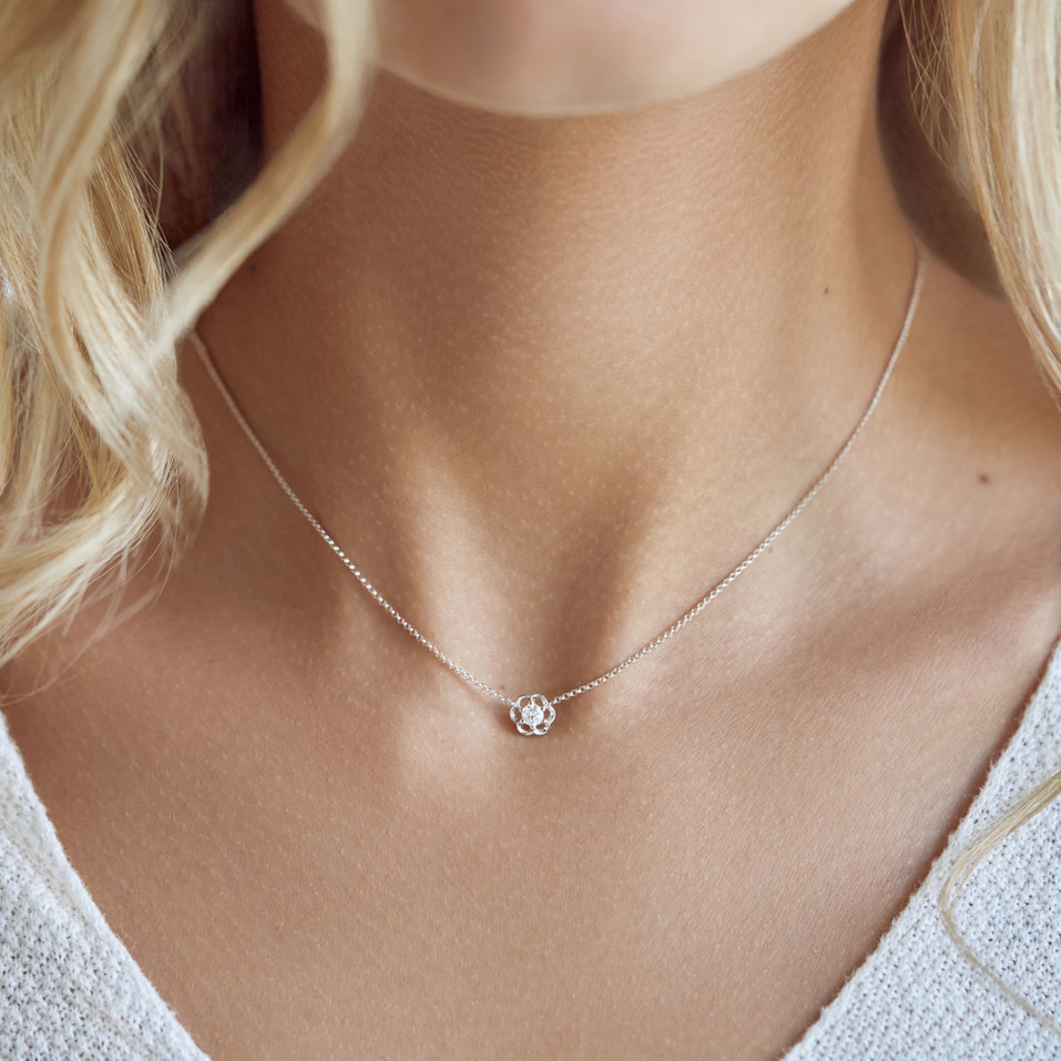 Diamond necklace Flower Spirit