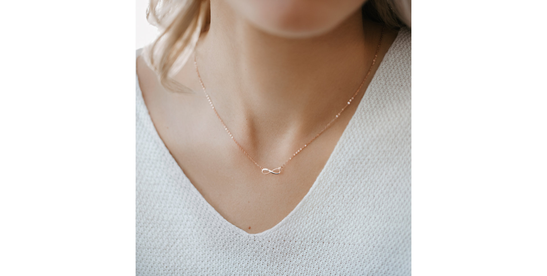 Diamond necklace Infinity Love