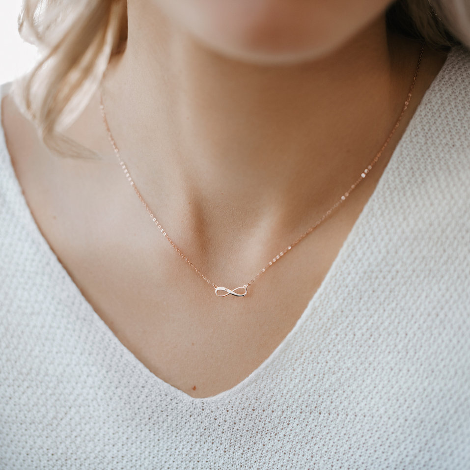 Diamond necklace Infinity Love