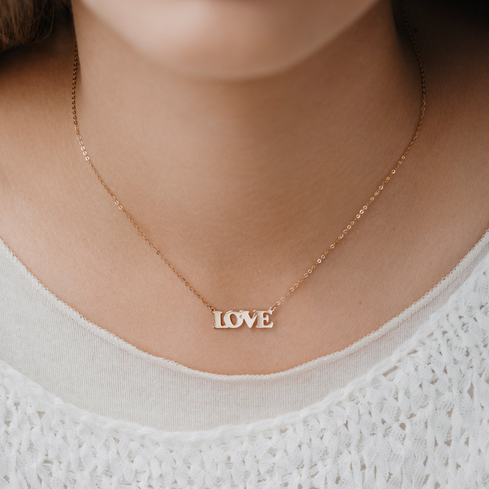 Diamond necklace Love