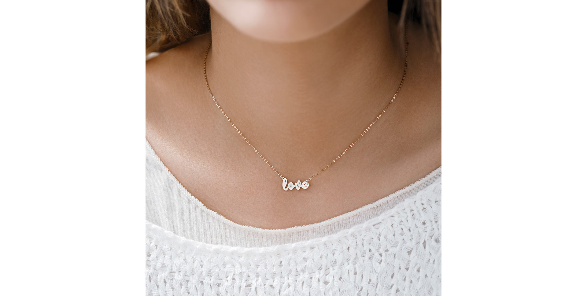 Diamond necklace Love