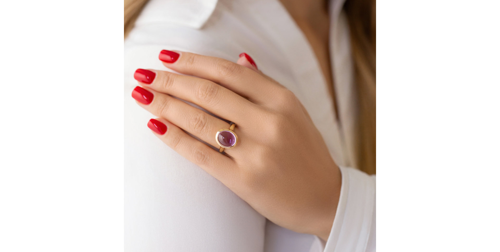 Ring with Amethyst Sweet Wish