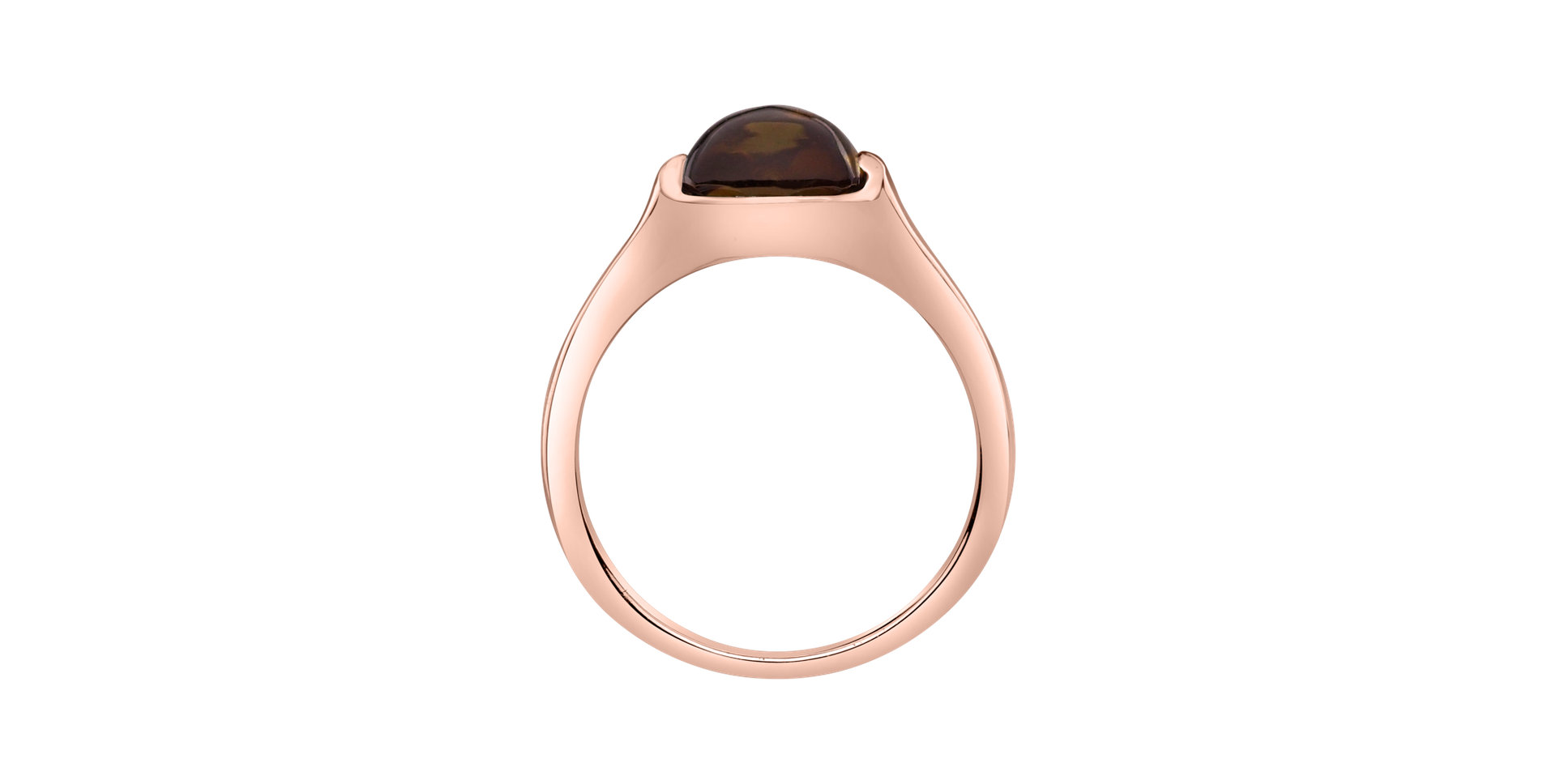 Ring with Cognac Quartz Bonbon