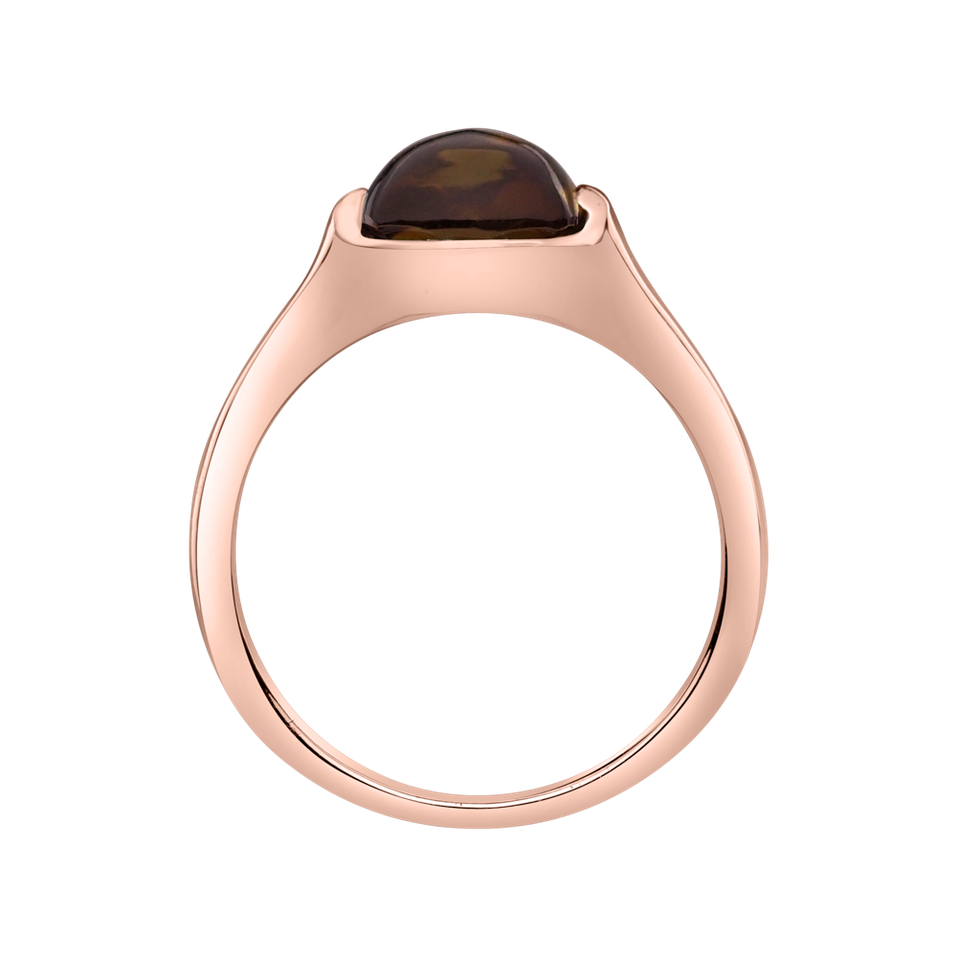 Ring with Cognac Quartz Bonbon