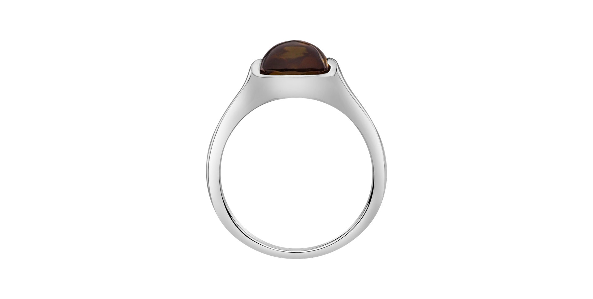 Ring with Cognac Quartz Bonbon