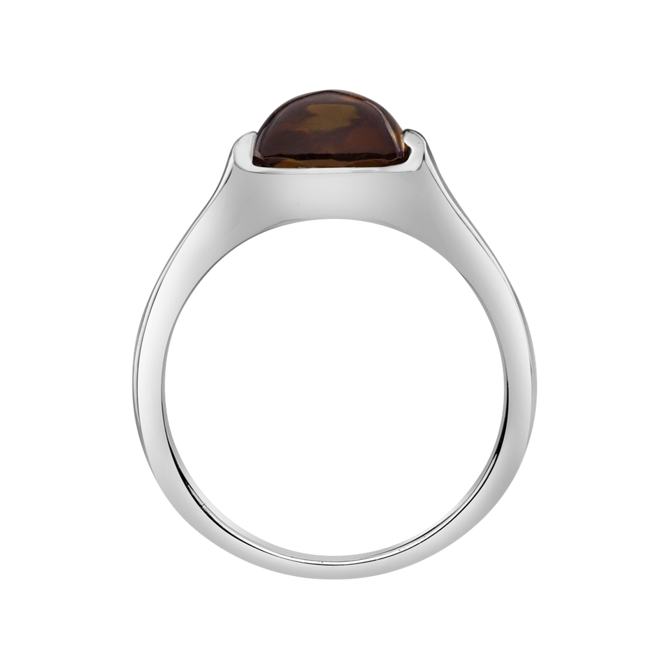 Ring with Cognac Quartz Bonbon