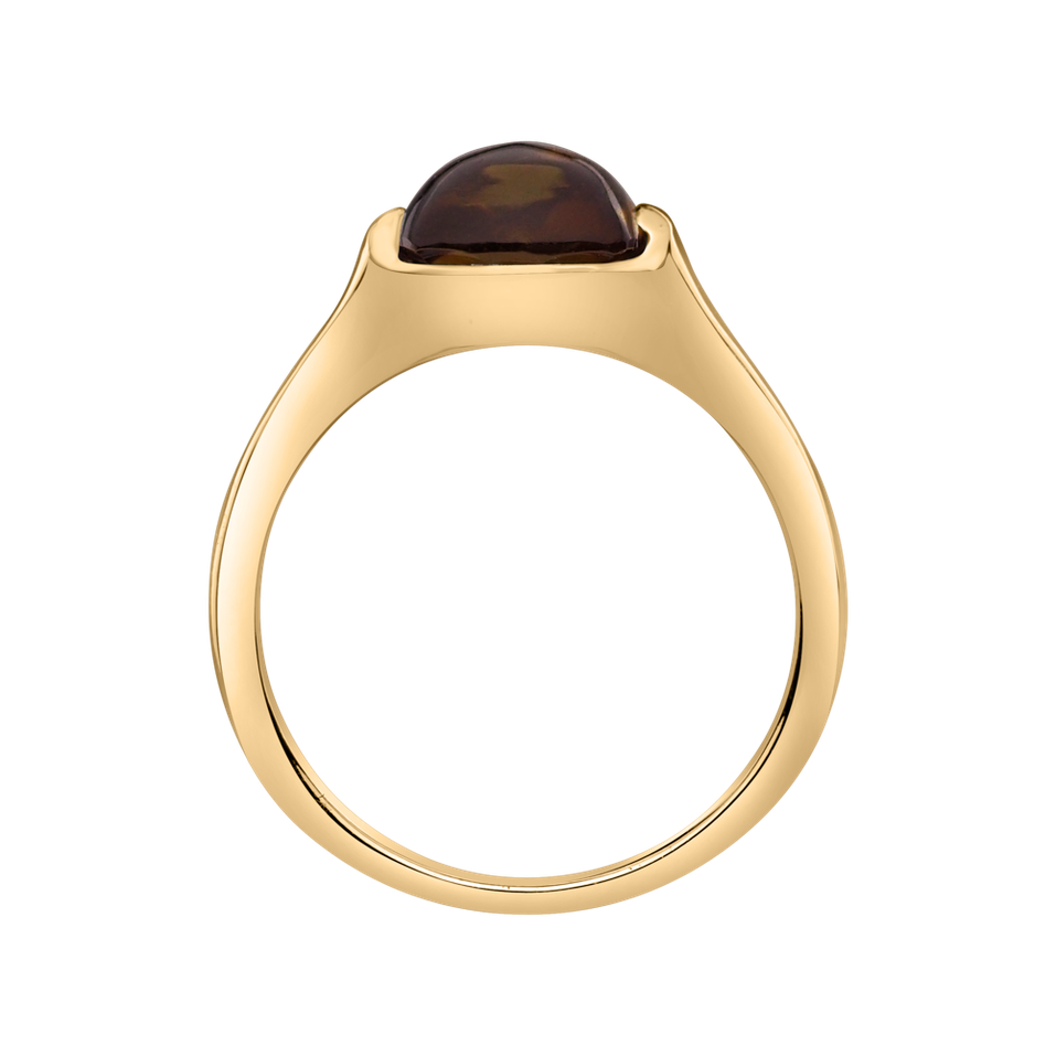 Ring with Cognac Quartz Bonbon