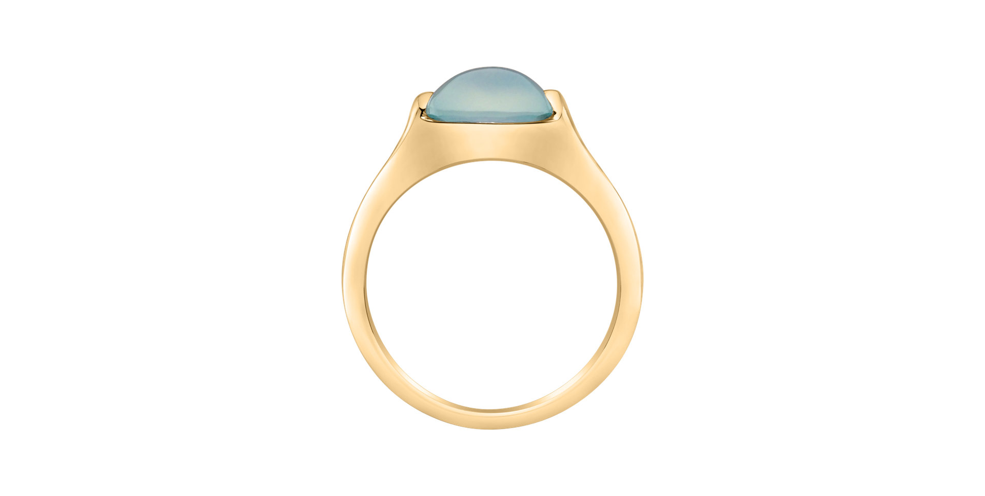 Ring with Turquoise Chalcedony Bonbon
