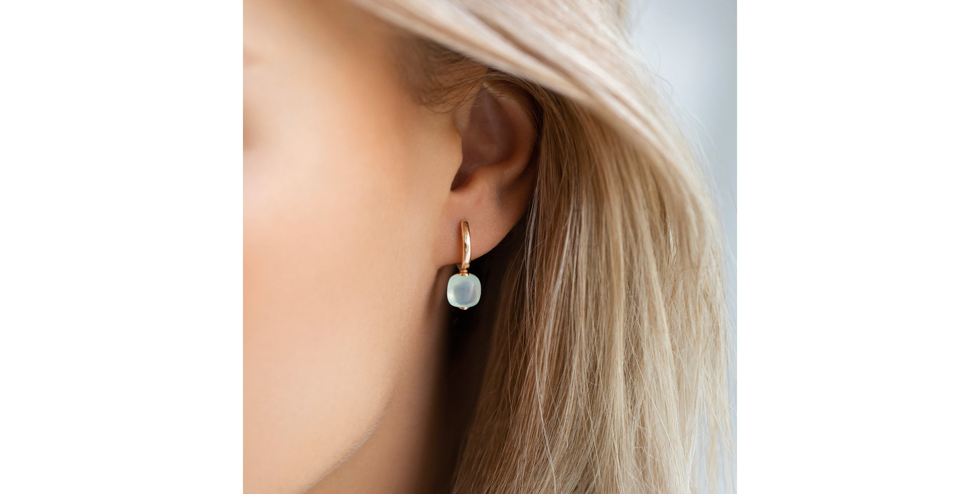 Earrings with Cognac Quartz Bonbon