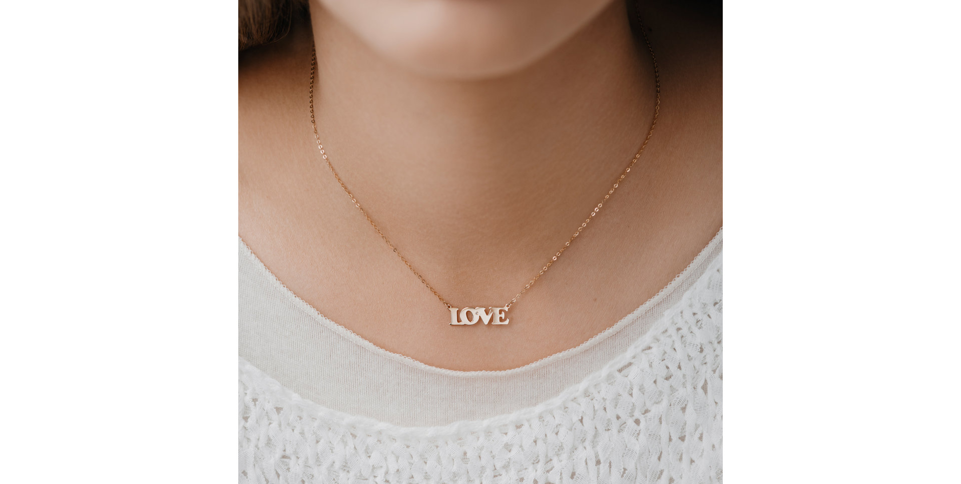 Diamond necklace Love