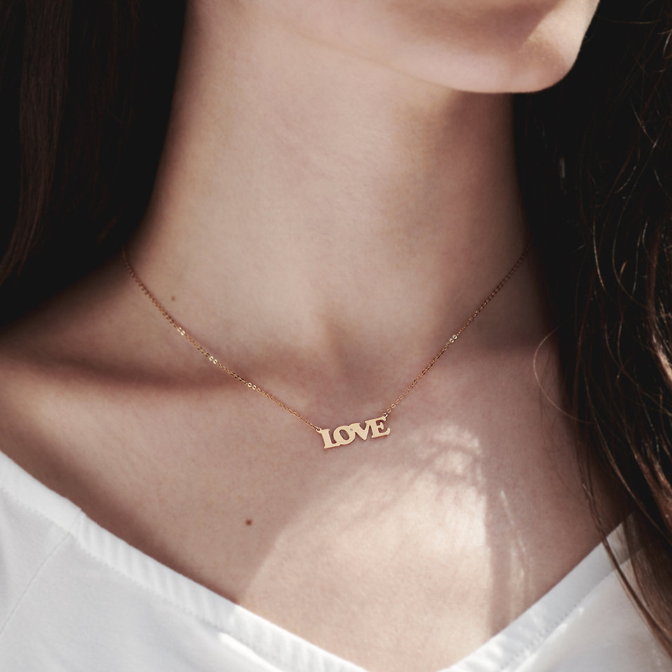 Diamond necklace Love
