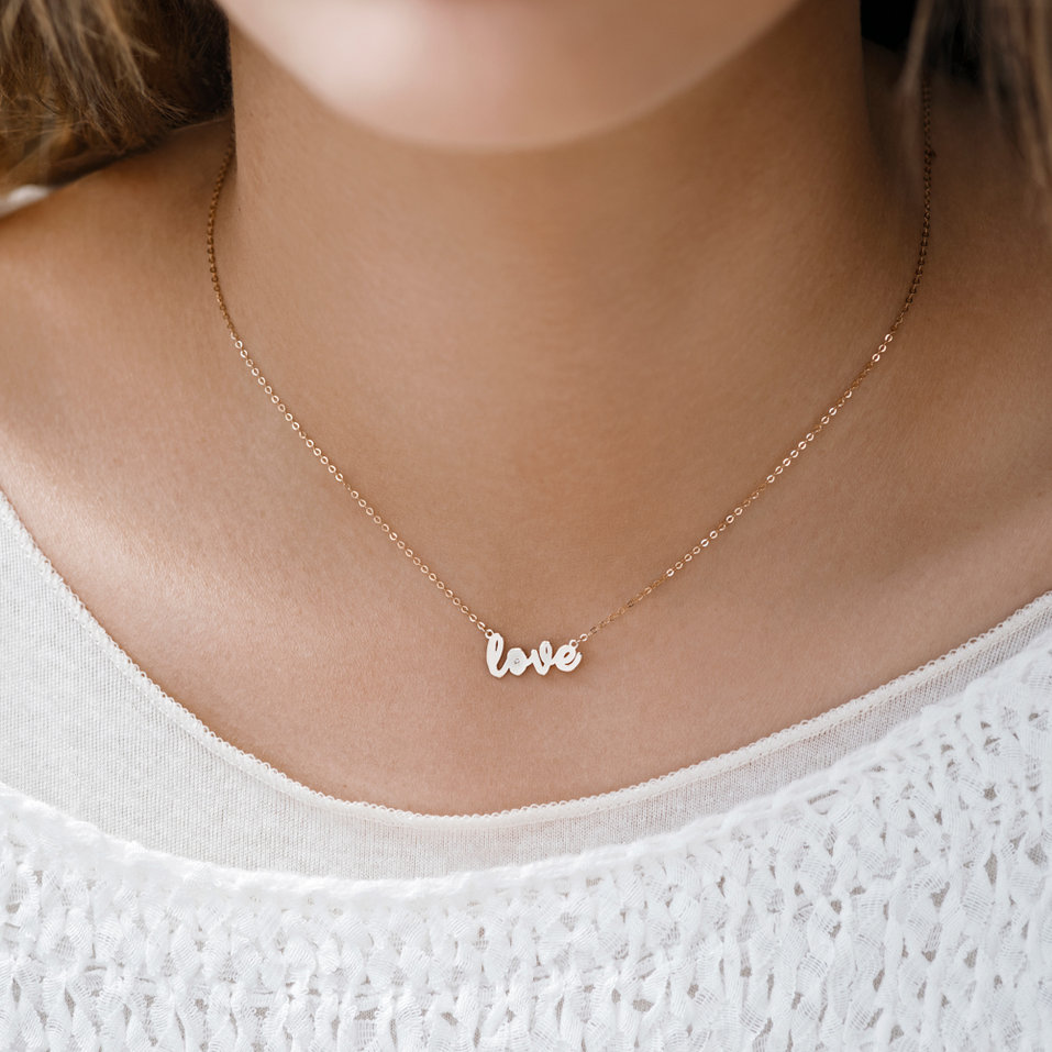 Diamond necklace Love