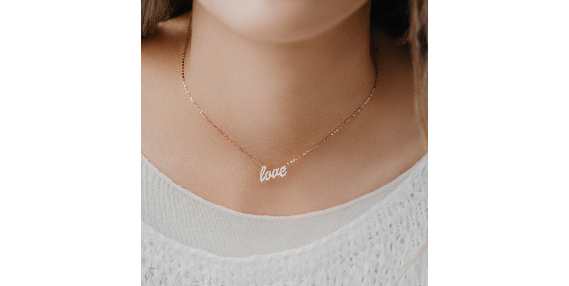 Diamond necklace Love