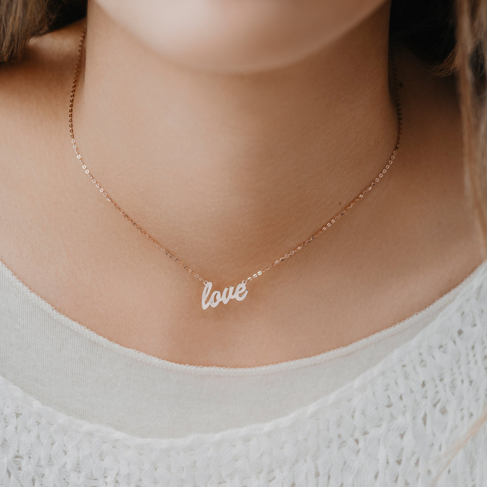 Diamond necklace Love