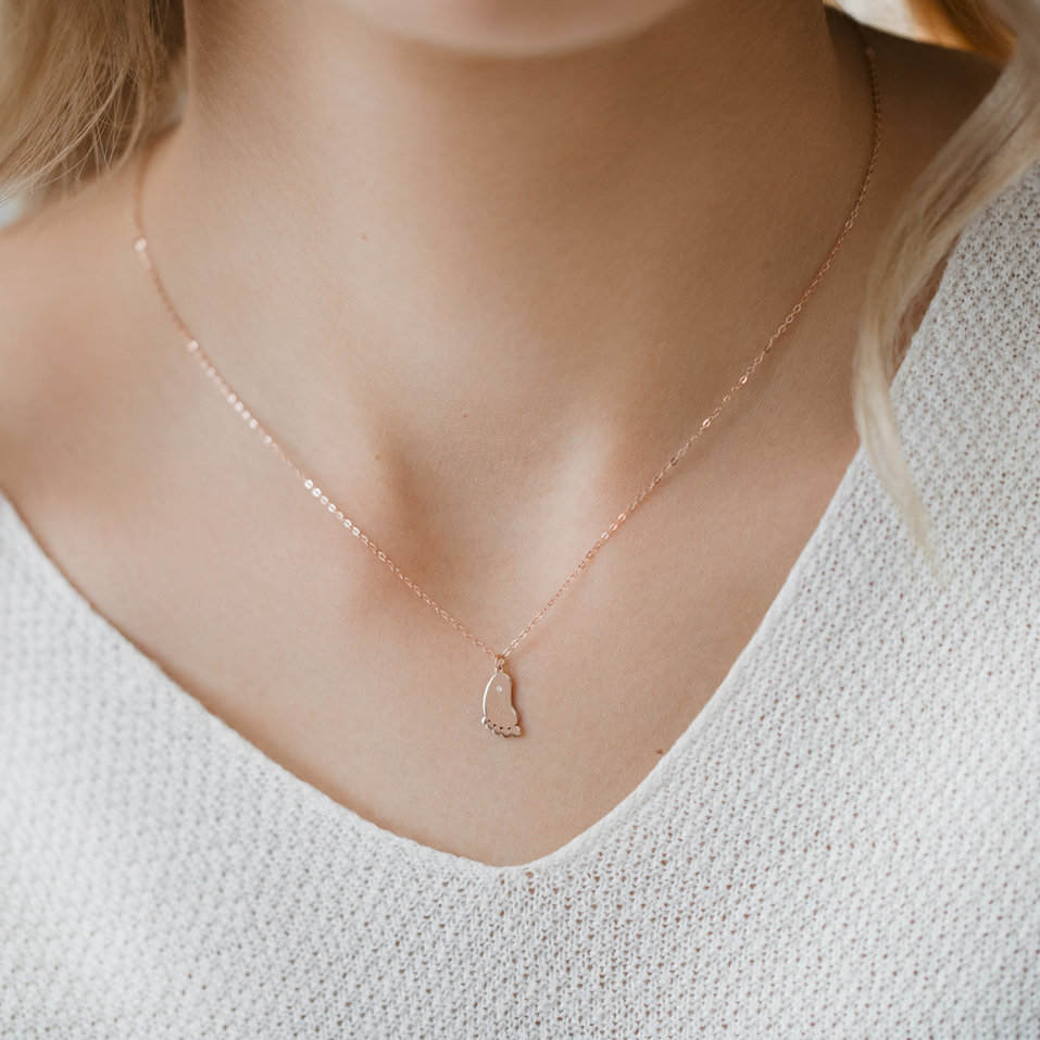 Diamond necklace Baby Foot