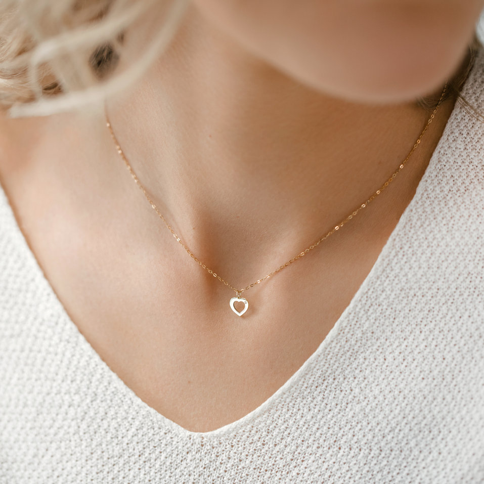 Diamond necklace Two Hearts