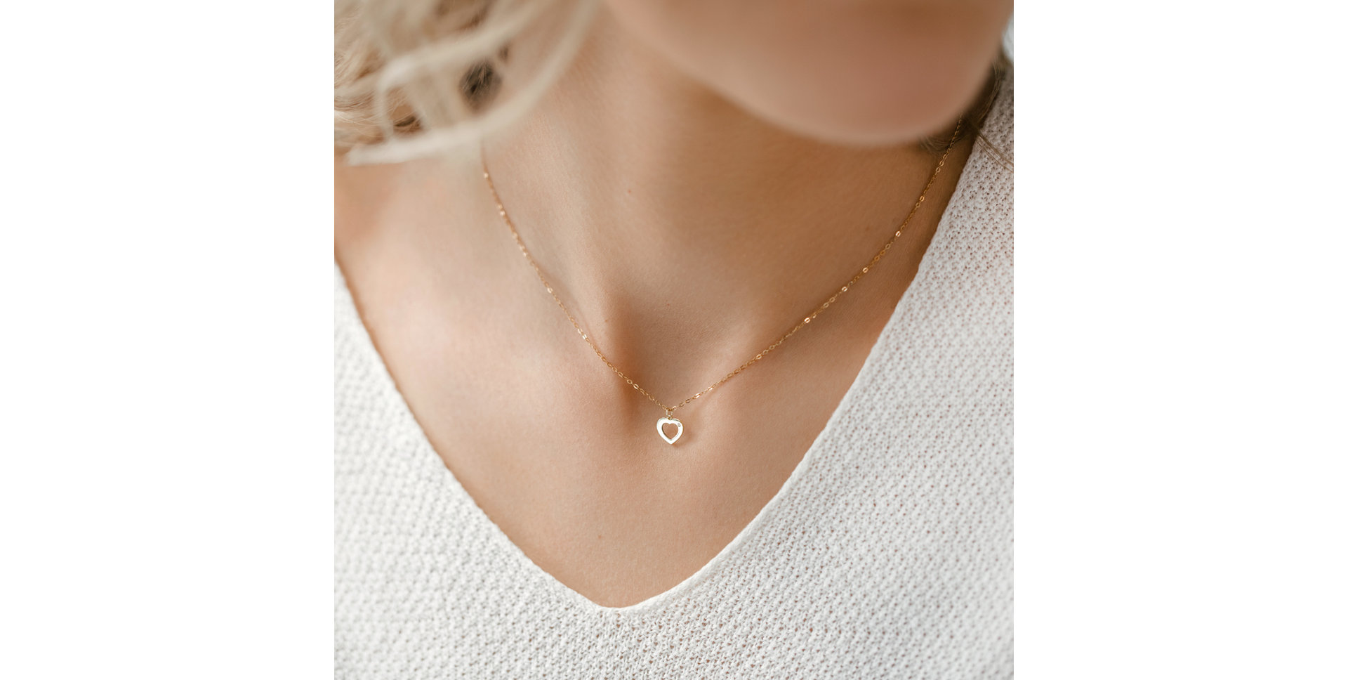 Diamond necklace Two Hearts