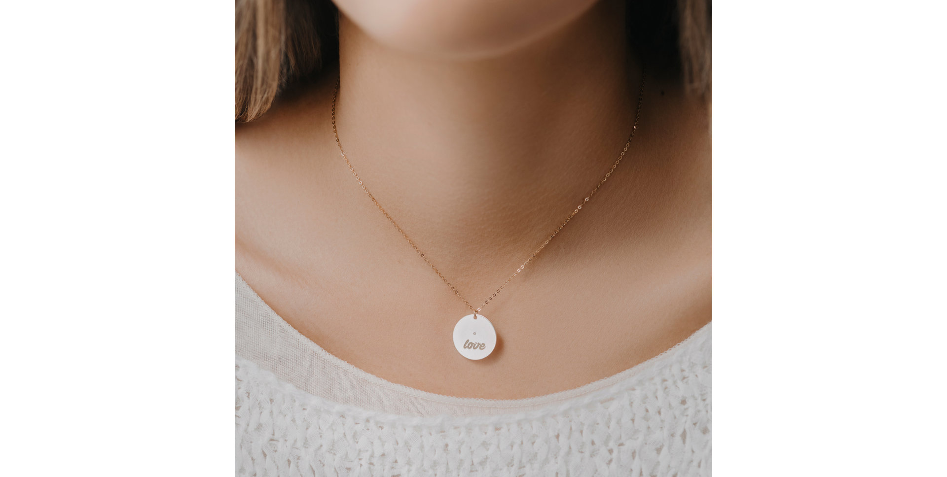 Diamond necklace Oval Love