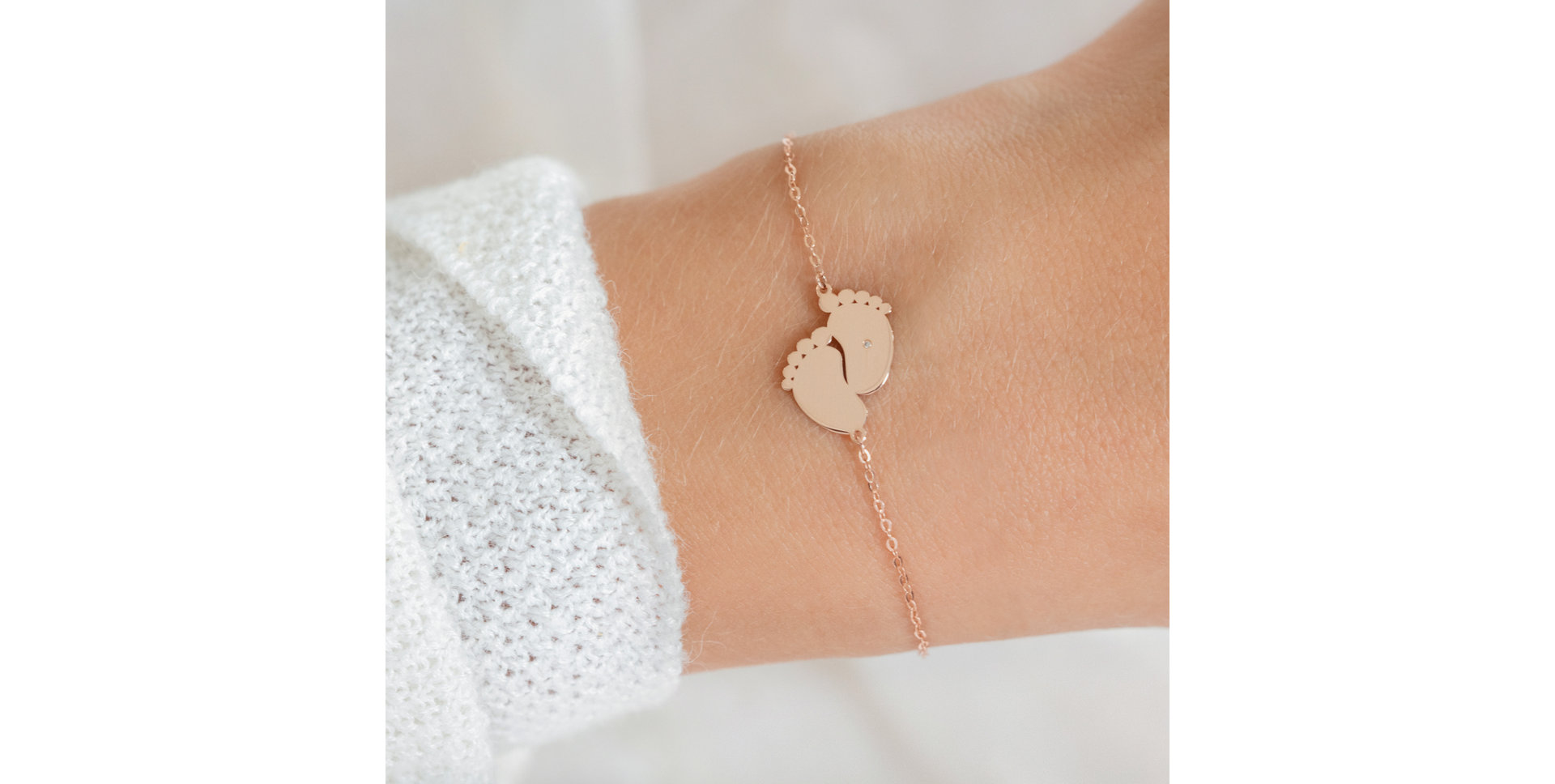 Diamond bracelet Baby Feet