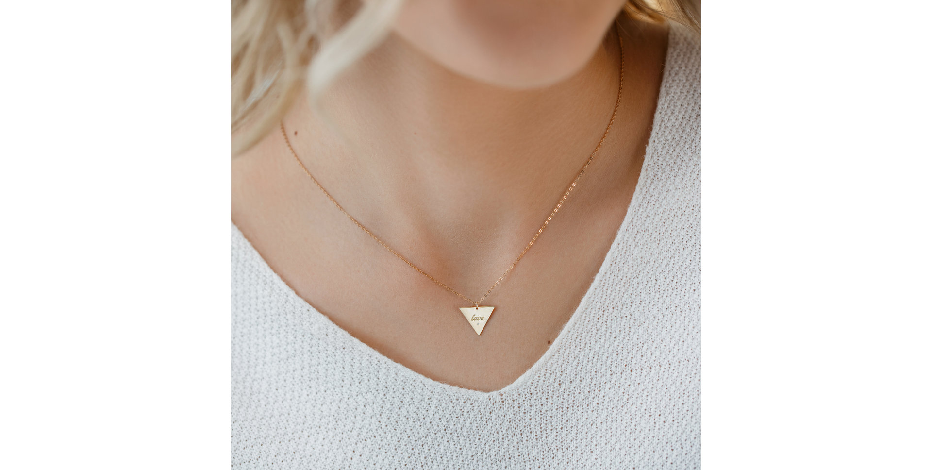 Diamond necklace Love Triangle