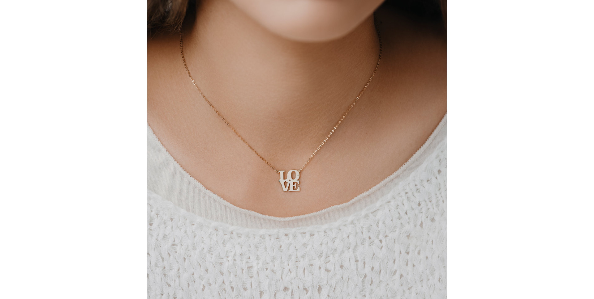 Diamond necklace Love