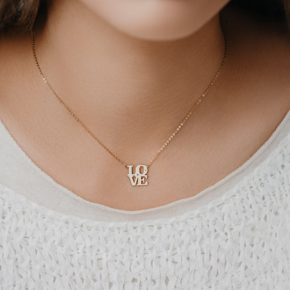 Diamond necklace Love