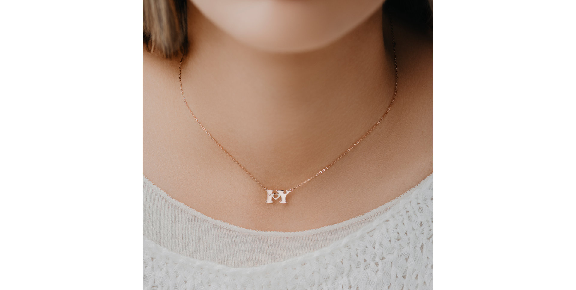 Diamond necklace I Love U