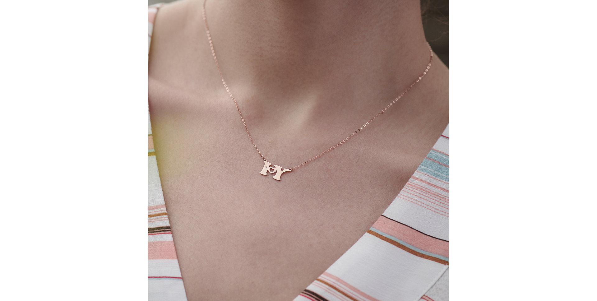 Diamond necklace I Love U