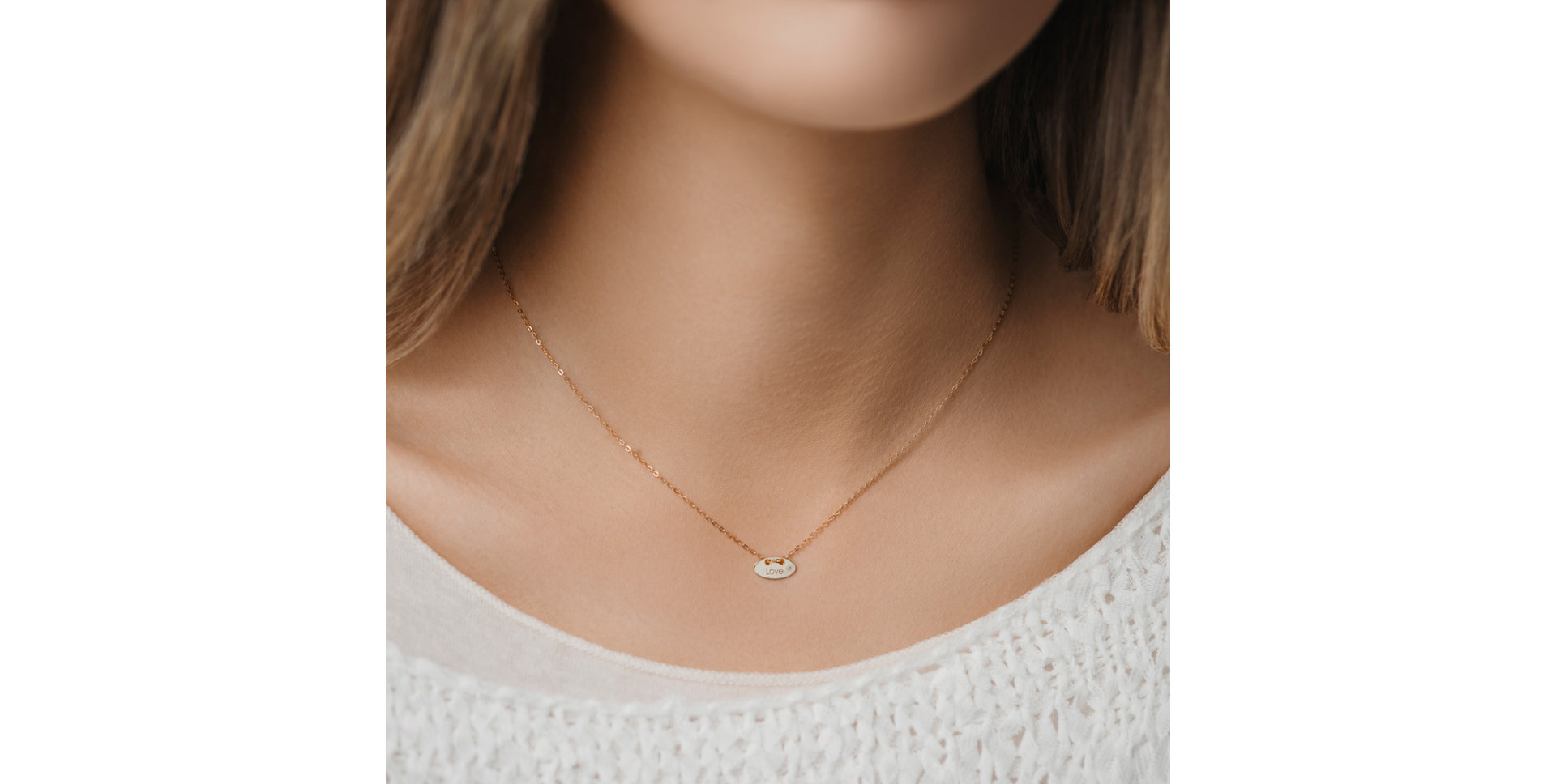 Diamond necklace Love Y