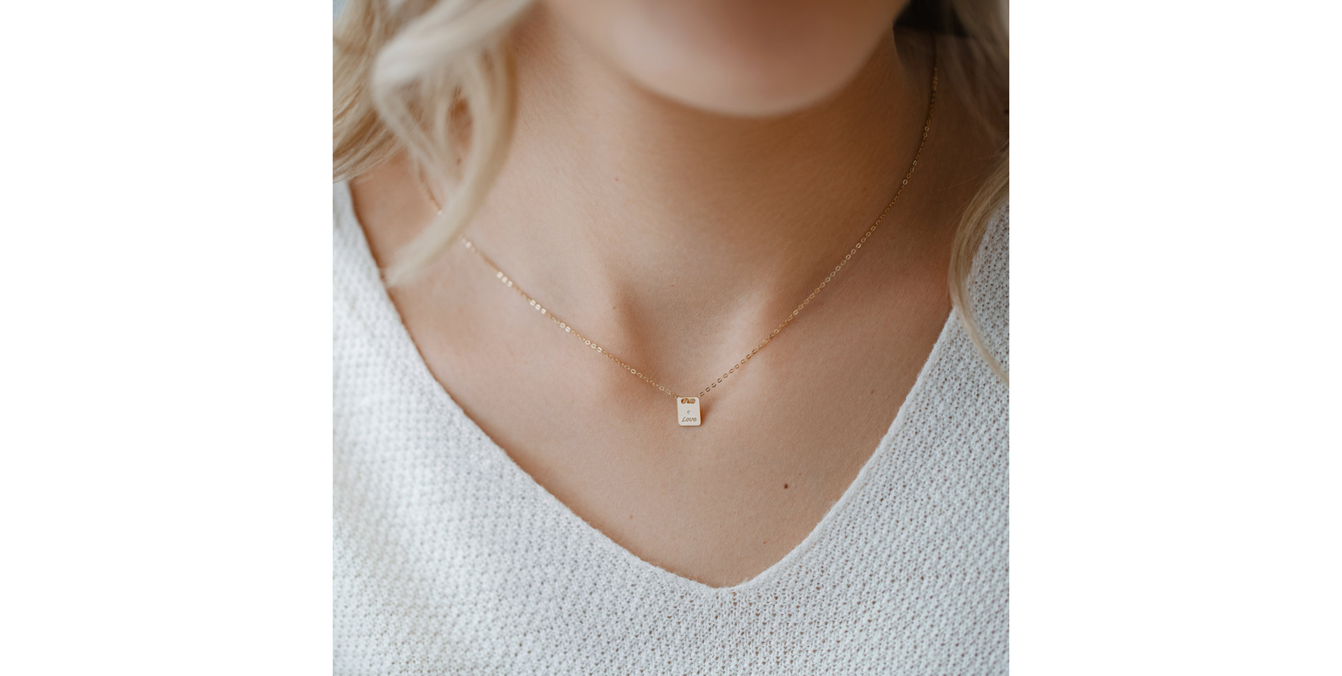 Diamond necklace Love