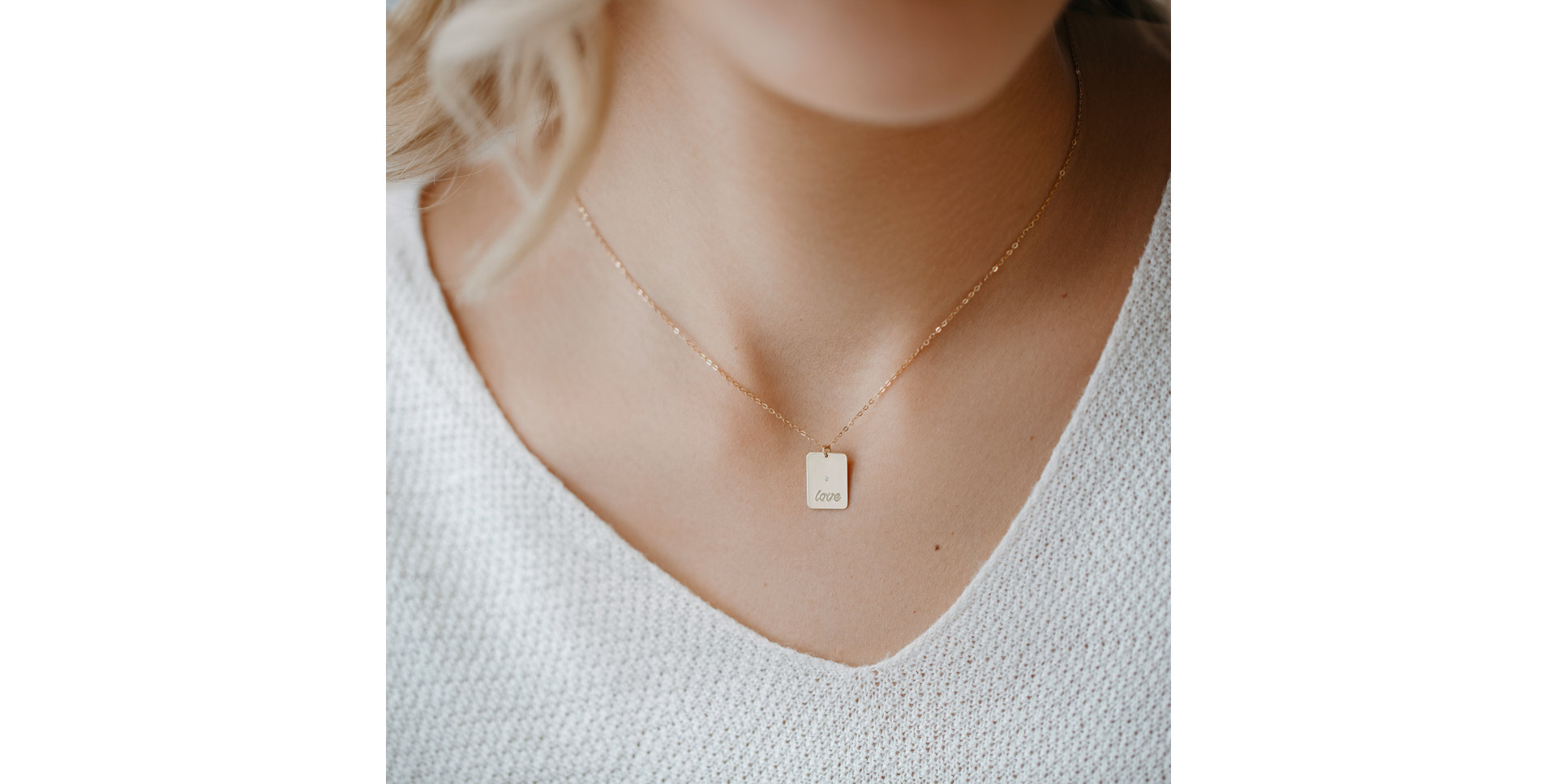 Diamond necklace Love