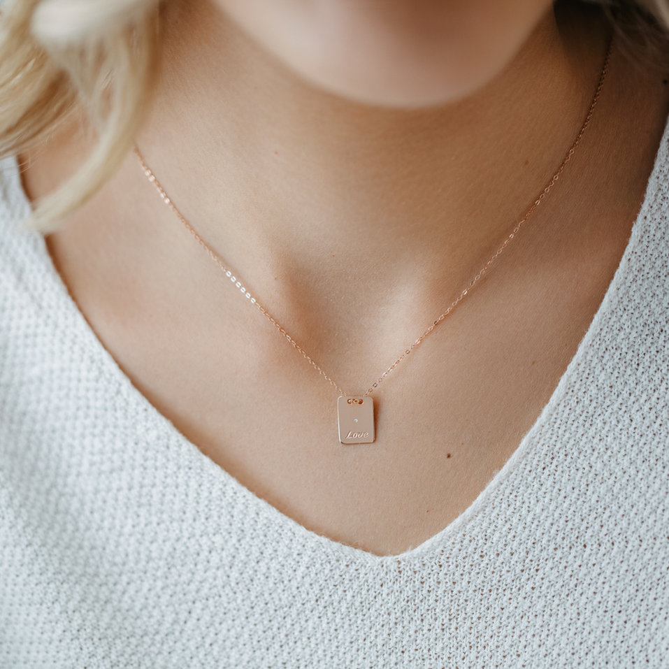 Diamond necklace Stamp Love