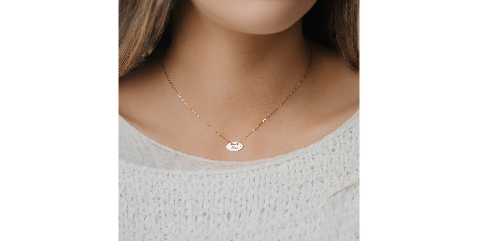 Diamond necklace Love Y