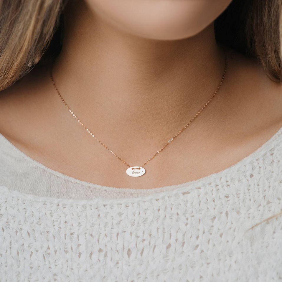 Diamond necklace Love Y