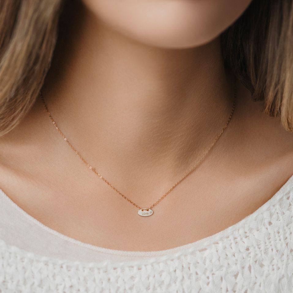 Diamond necklace Love Y