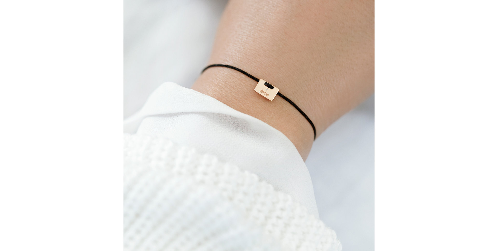 Diamond bracelet Military Stamp Love