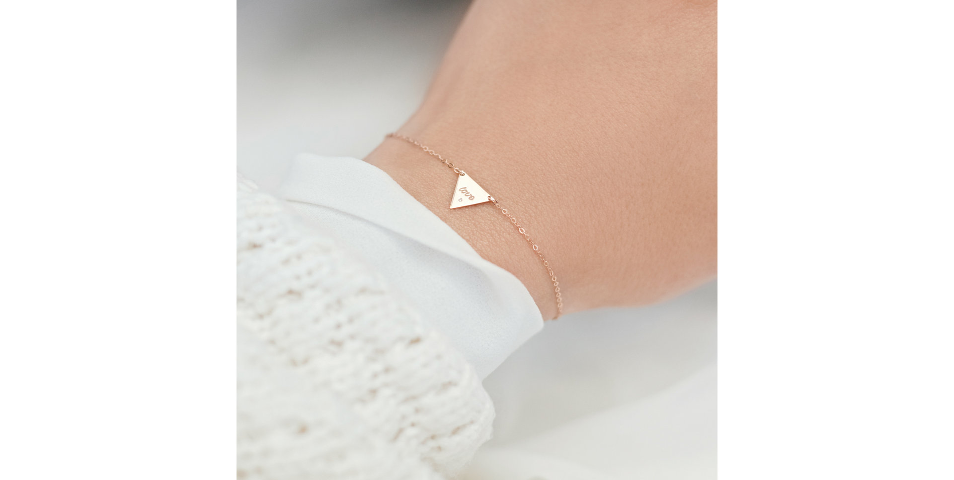 Diamond bracelet Triangle Love