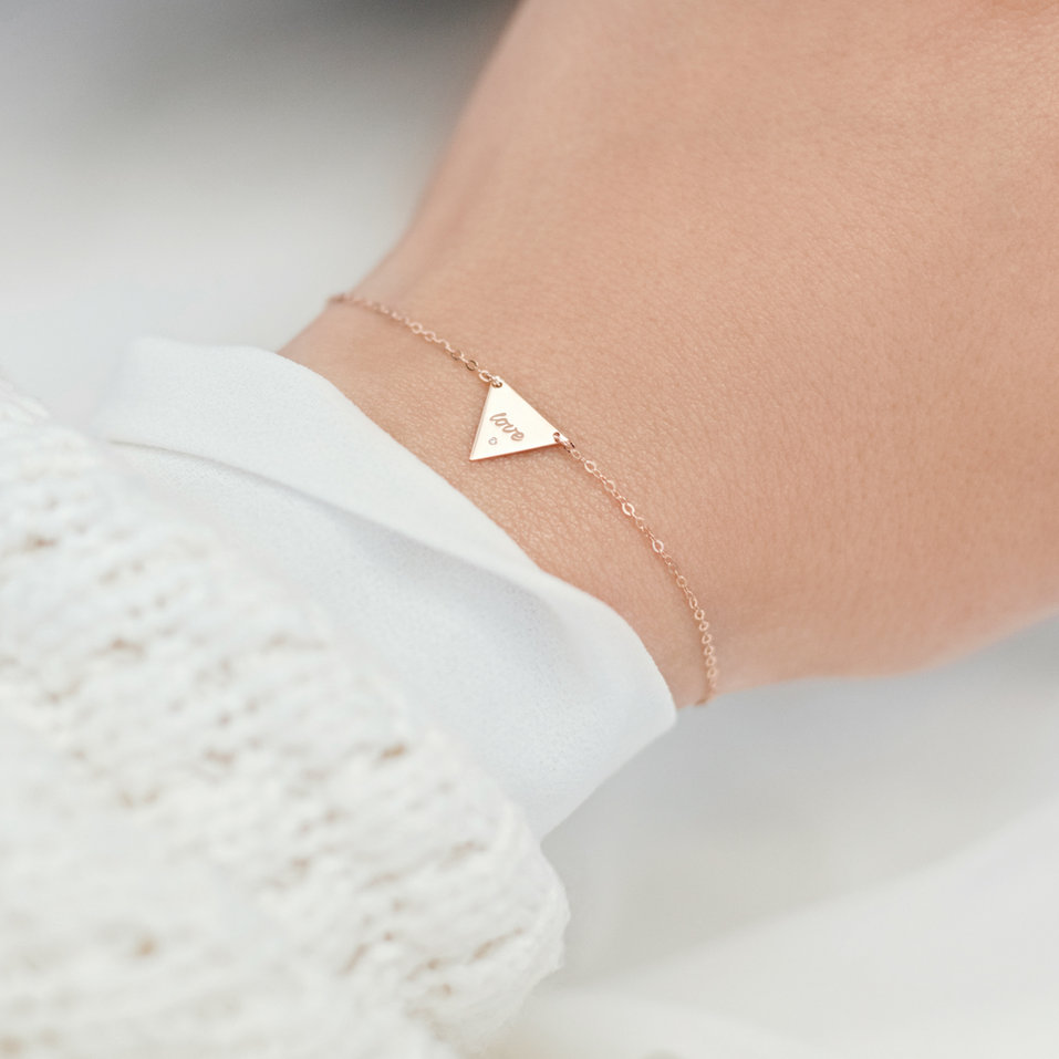 Diamond bracelet Triangle Love