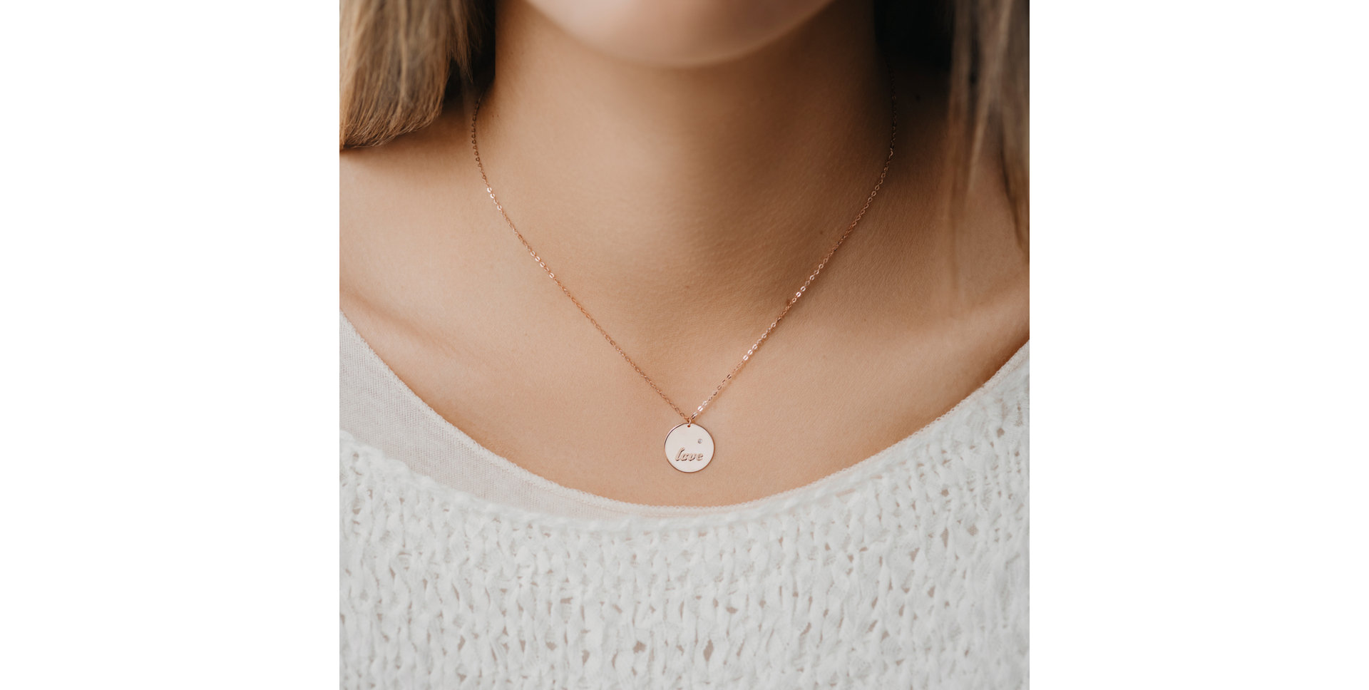 Diamond necklace Love