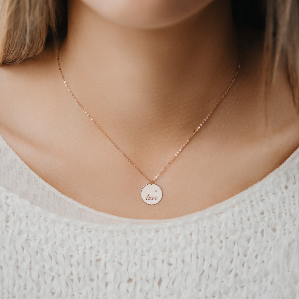 Diamond necklace Love