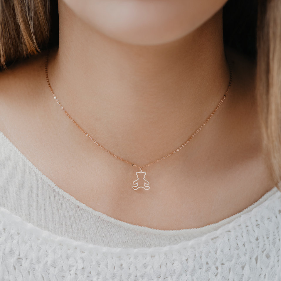 Diamond necklace Teddy Bear