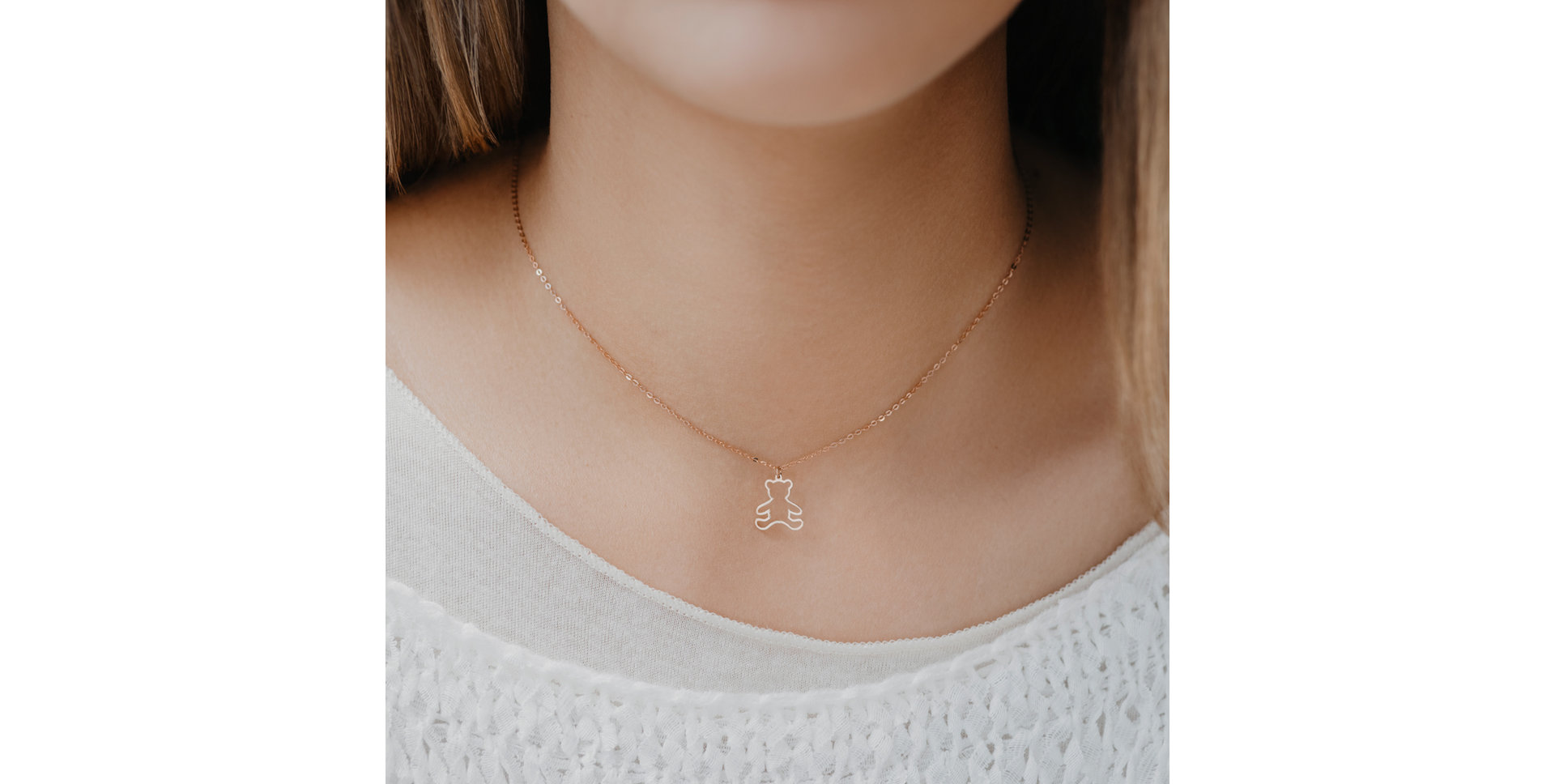 Diamond necklace Teddy Bear