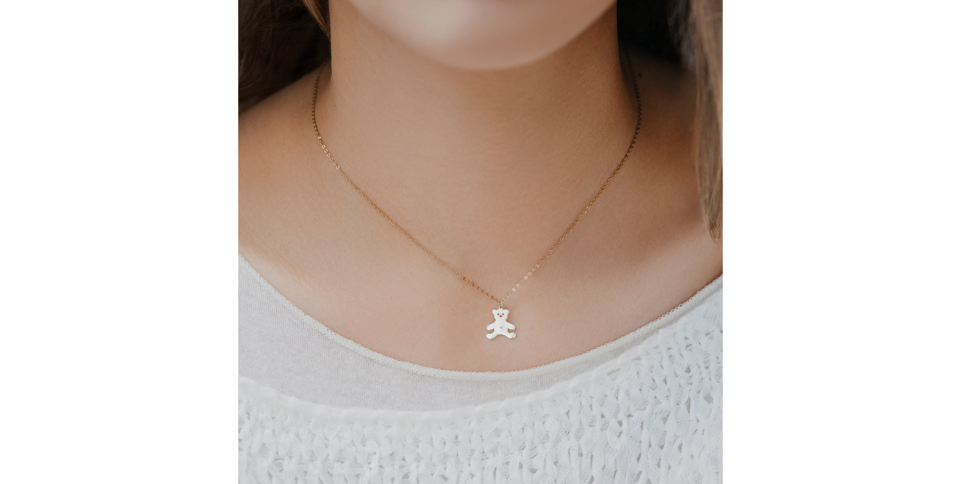 Diamond necklace Teddy Bear